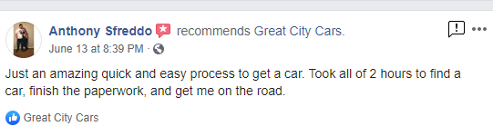 Great City Cars Testimonials