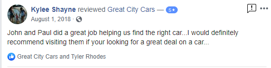 Great City Cars Testimonials